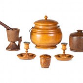 A Group of Turned Treenware Ar
