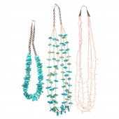 A GROUP OF TURQUOISE AND HEISH
