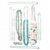 A GROUP OF TURQUOISE AND HEISH