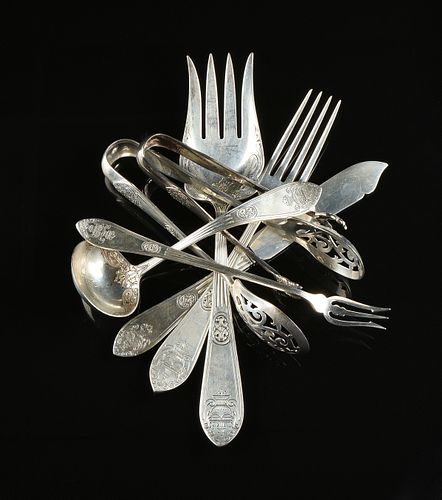 A GROUP OF TWELVE AMERICAN STERLING
