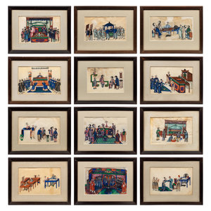 A Group of Twelve Chinese Export