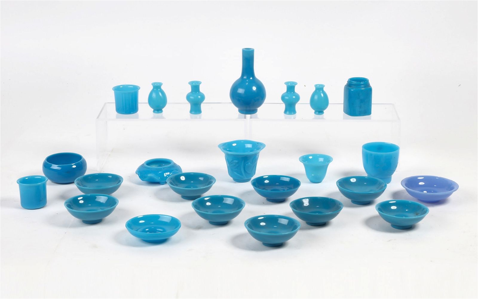 A GROUP OF TWENTY SEVEN PEKING BLUE
