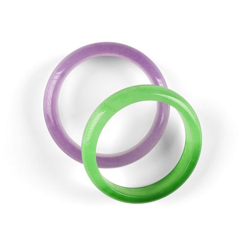 A GROUP OF TWO CHINESE PURPLE AND