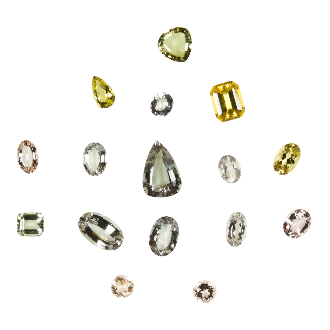 A GROUP OF UNMOUNTED BERYLS A group