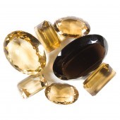 A GROUP OF UNMOUNTED CITRINE A