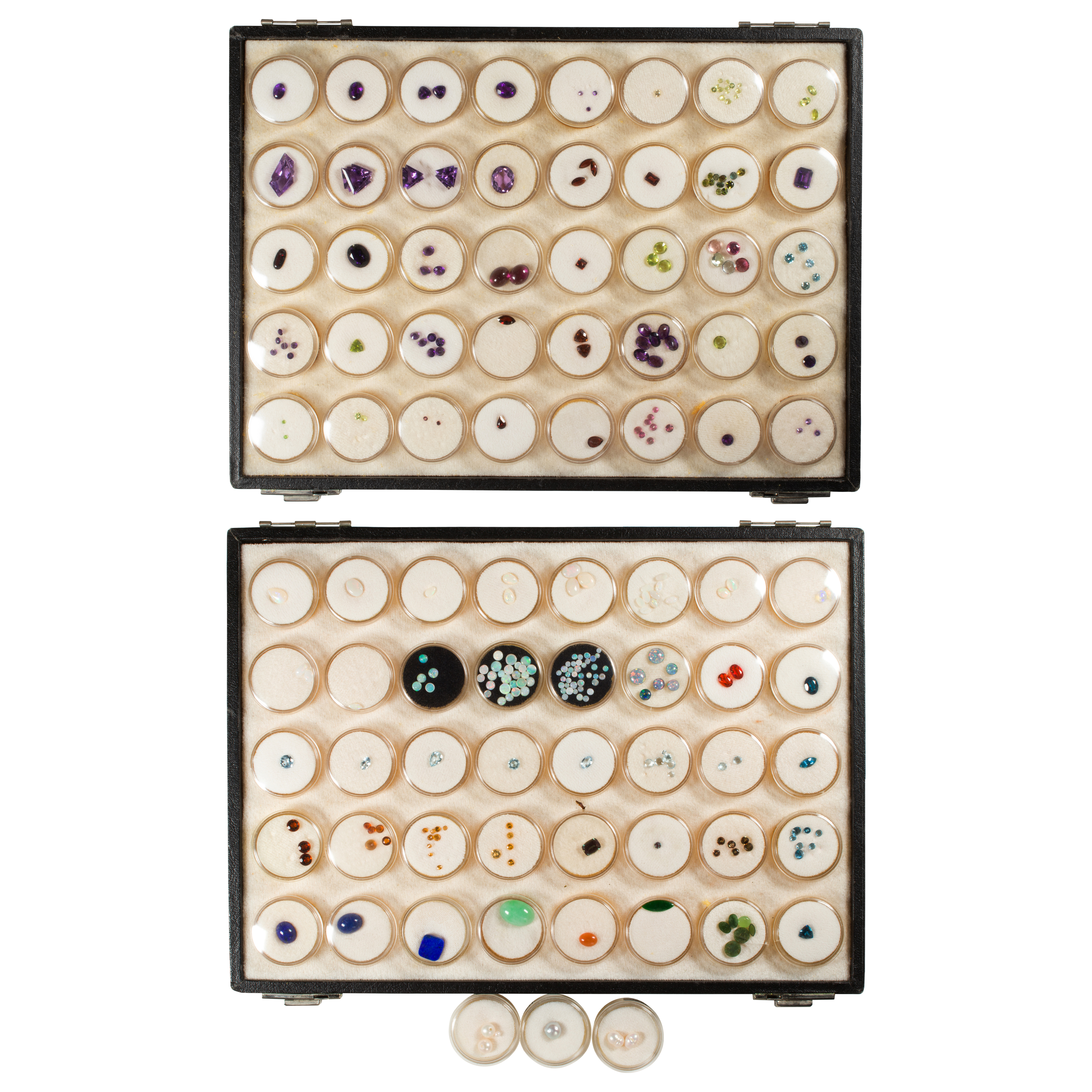 A GROUP OF UNMOUNTED GEMSTONES A