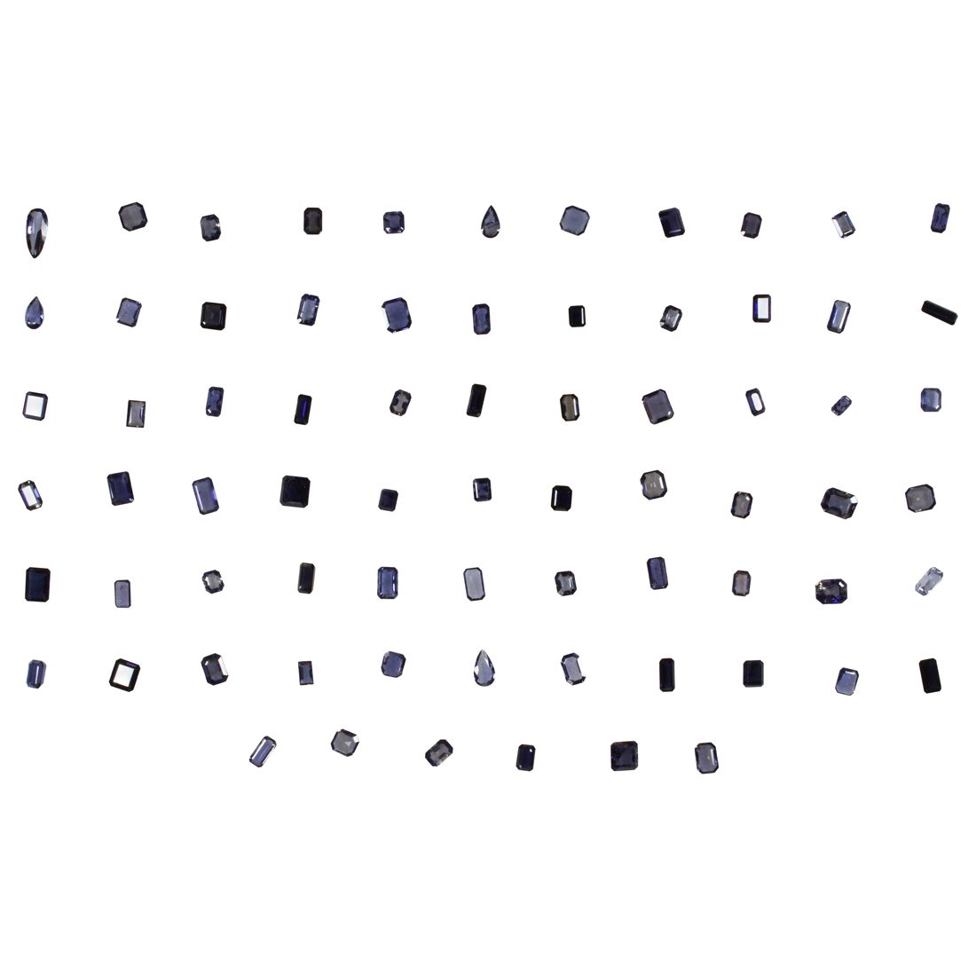 A GROUP OF UNMOUNTED IOLITES A