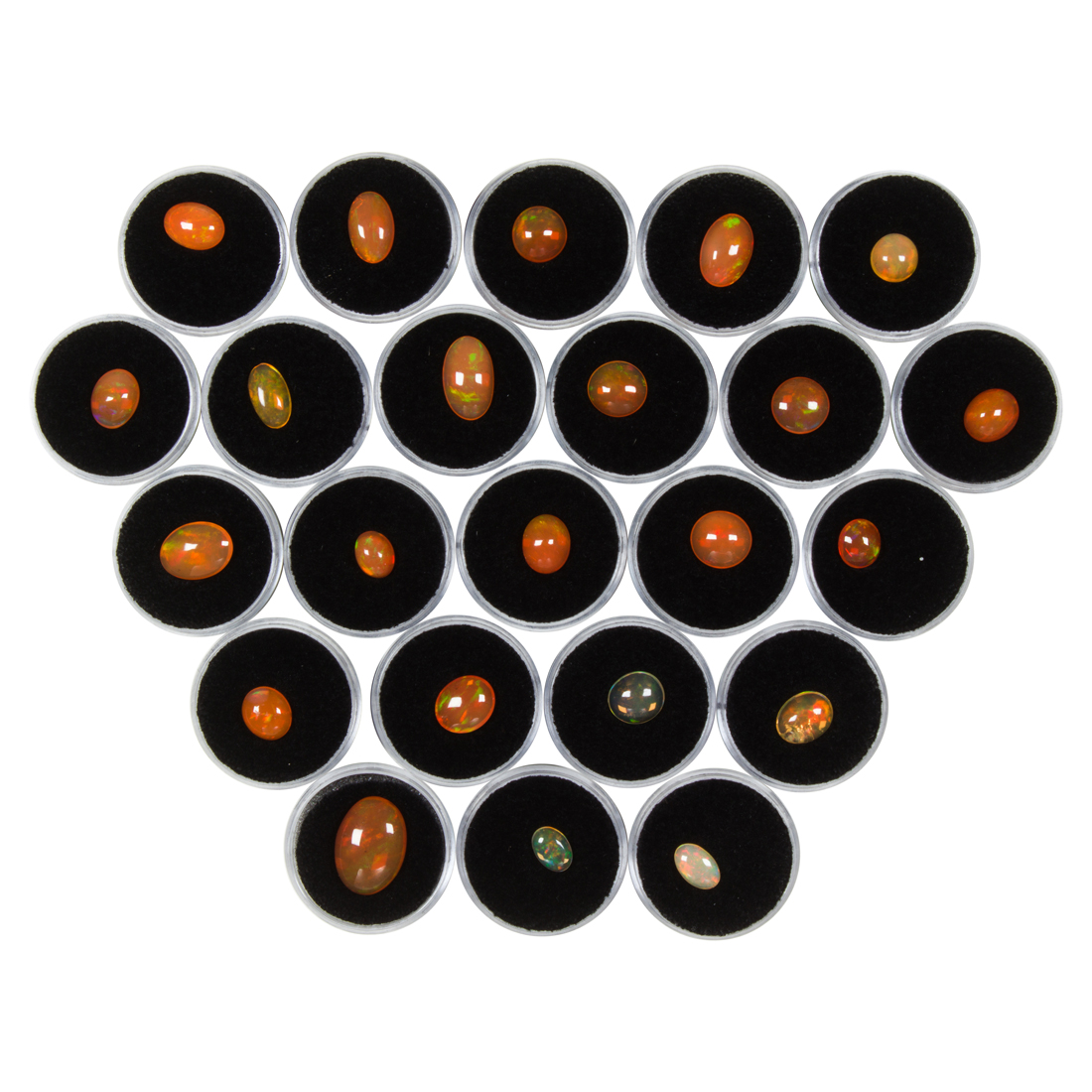 A GROUP OF UNMOUNTED OPALS A