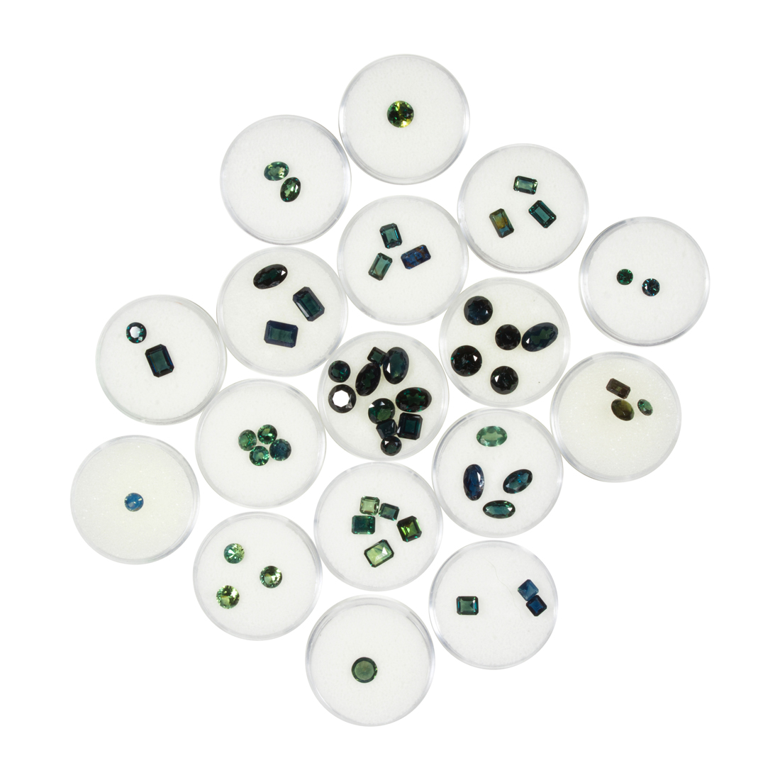 A GROUP OF UNMOUNTED SAPPHIRES A