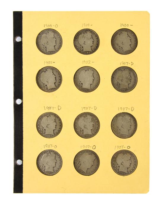 * A Group of U.S. Barber Silver