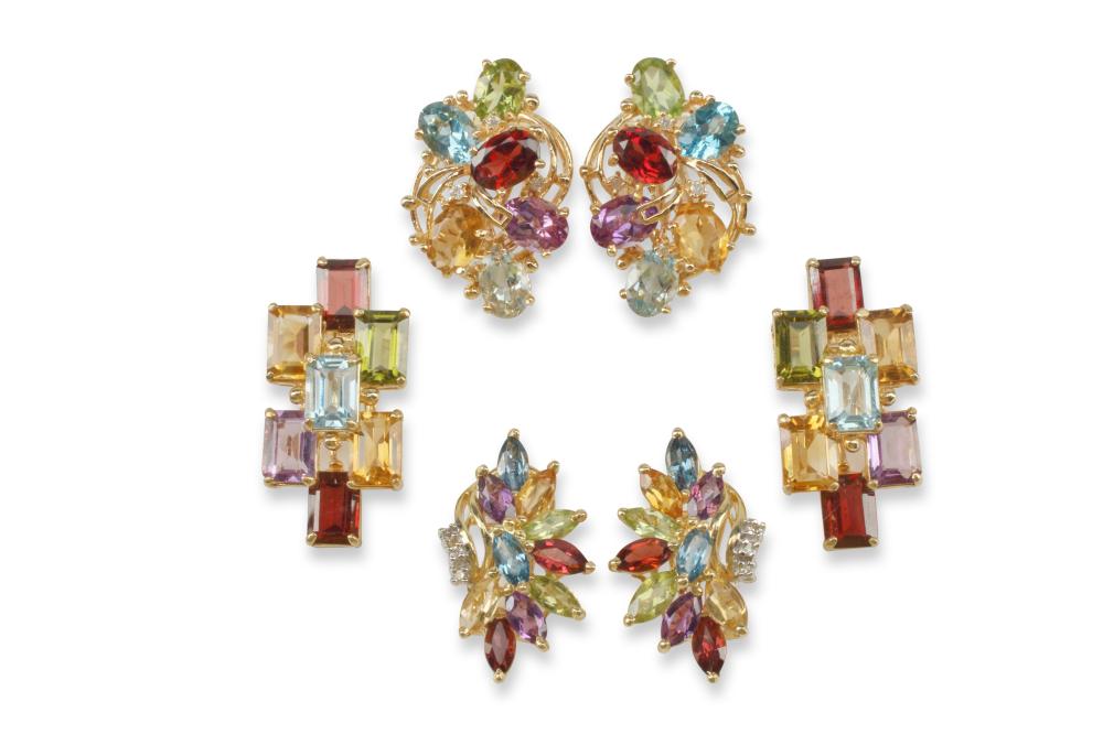 A GROUP OF VINTAGE 14K DIAMOND