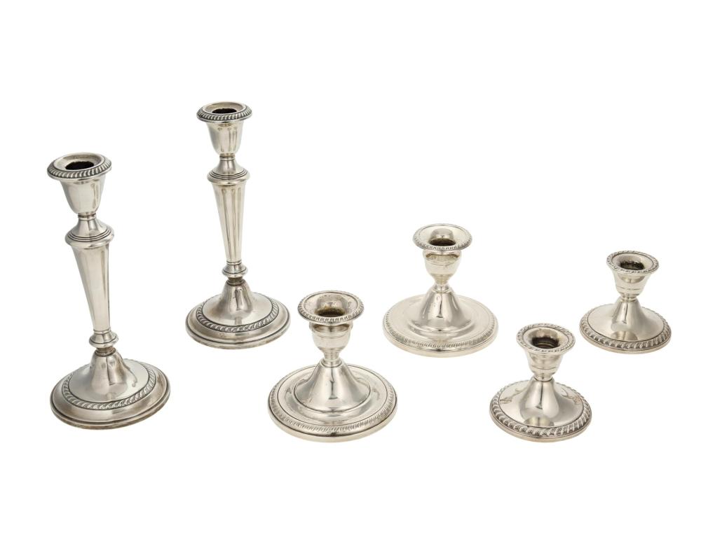 A GROUP OF WEIGHTED STERLING SILVER