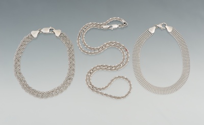 A Group of White Gold Jewelry 14k
