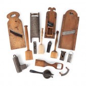 A Group of Wood and Tin Grater