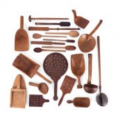 A Group of Wood Grain Scoops,