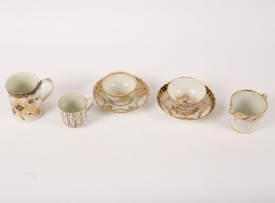 A group of Worcester gilt and