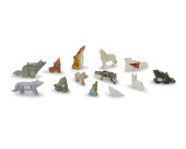 A GROUP OF ZUNI CARVED STONE C