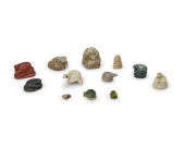 A GROUP OF ZUNI CARVED STONE C