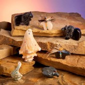A GROUP OF ZUNI CARVED FETISH
