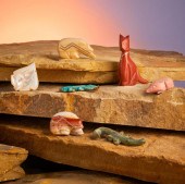 A GROUP OF ZUNI STONE FETISH A