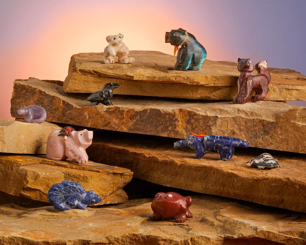 A GROUP OF ZUNI STONE FETISH