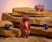 A GROUP OF ZUNI STONE FETISH A