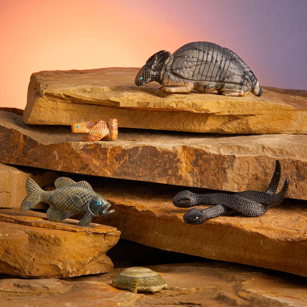 A GROUP OF ZUNI STONE FETISH