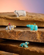 A GROUP OF ZUNI STONE FETISH A
