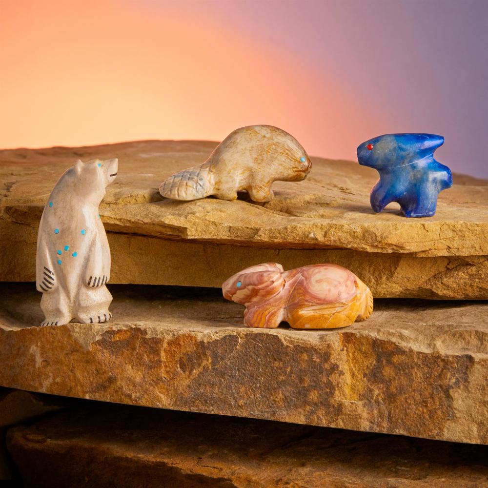 A GROUP OF ZUNI STONE FETISH