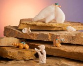 A GROUP OF ZUNI STONE FETISH A