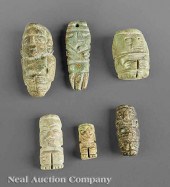 A Group Six Mixtec Carved Ston