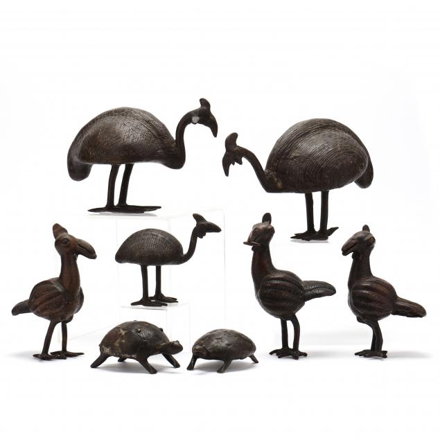 A GROUPING OF EIGHT AFRICAN CAST