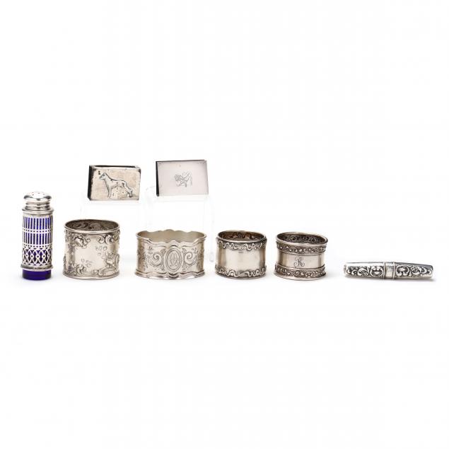 A GROUPING OF EIGHT STERLING SILVER