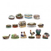 A GROUPING OF FIFTEEN LIMOGES