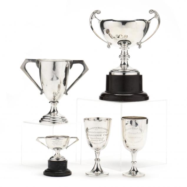 A GROUPING OF FIVE ENGLISH SILVER