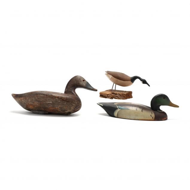A GROUPING OF THREE DECOYS The