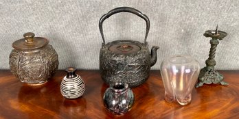 A grouping of vintage collectibles,