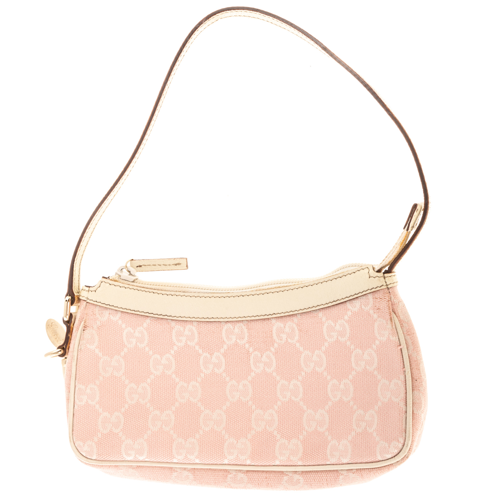 A GUCCI ACCESSORY MONOGRAM POUCH