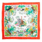A GUCCI "AFRICAN SAFARI" SCARF