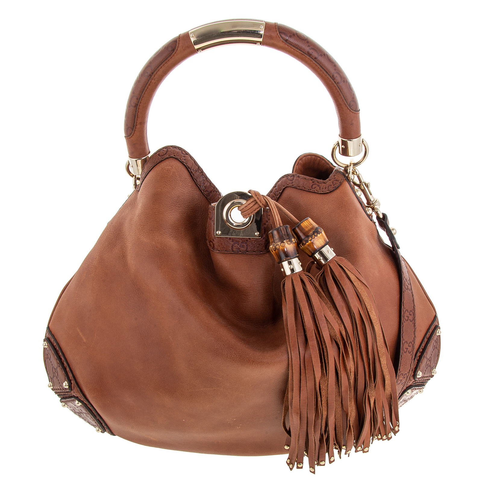 A GUCCI LARGE INDY BABOUSKA HOBO