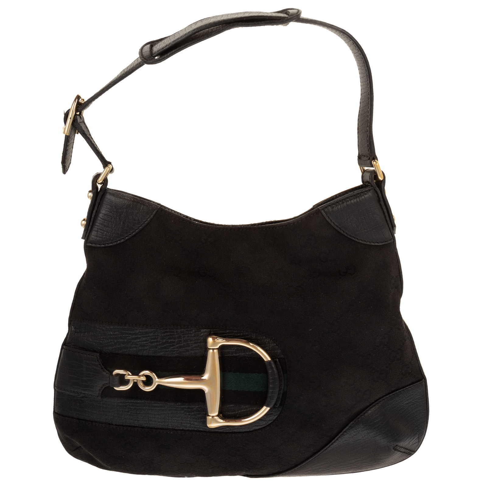 A GUCCI MONOGRAM HORSEBIT HOBO A