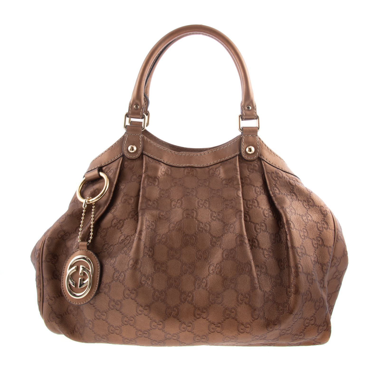 A GUCCI SUKEY TOTE PM A bronze