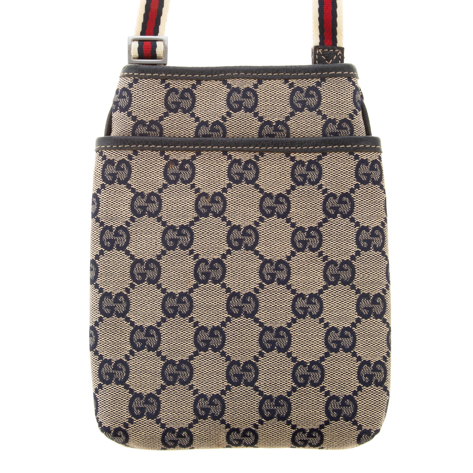 A GUCCI WEB MINI SHOULDER POUCH A