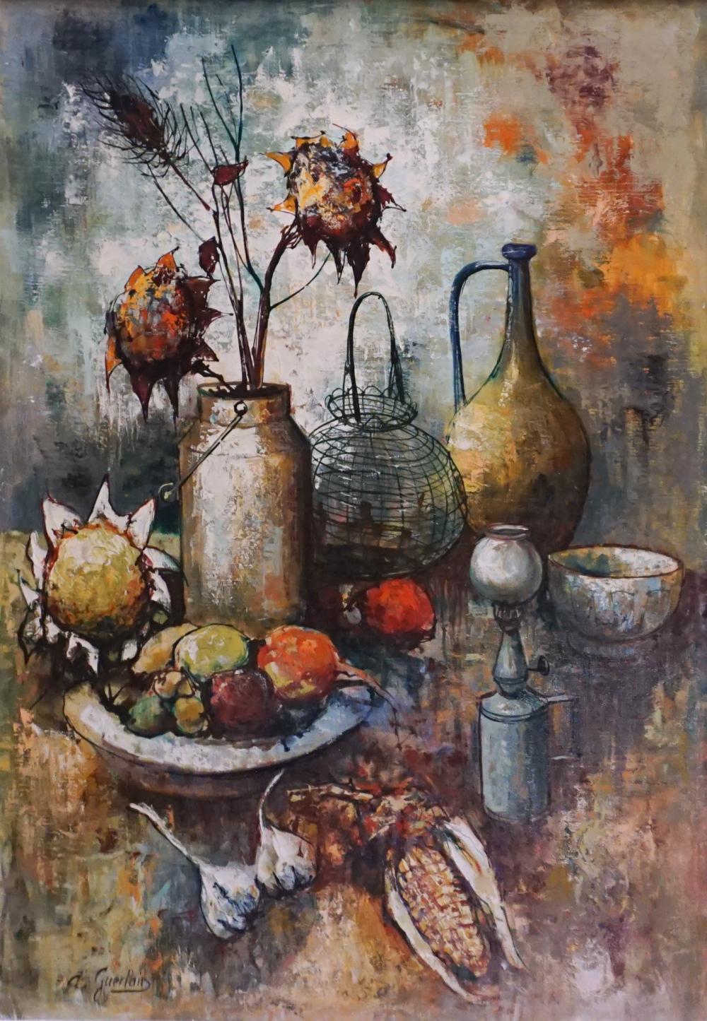A. GUERLAIN, STILL LIFE, OIL ON