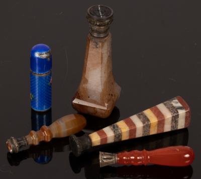 A guilloché enamel cylindrical