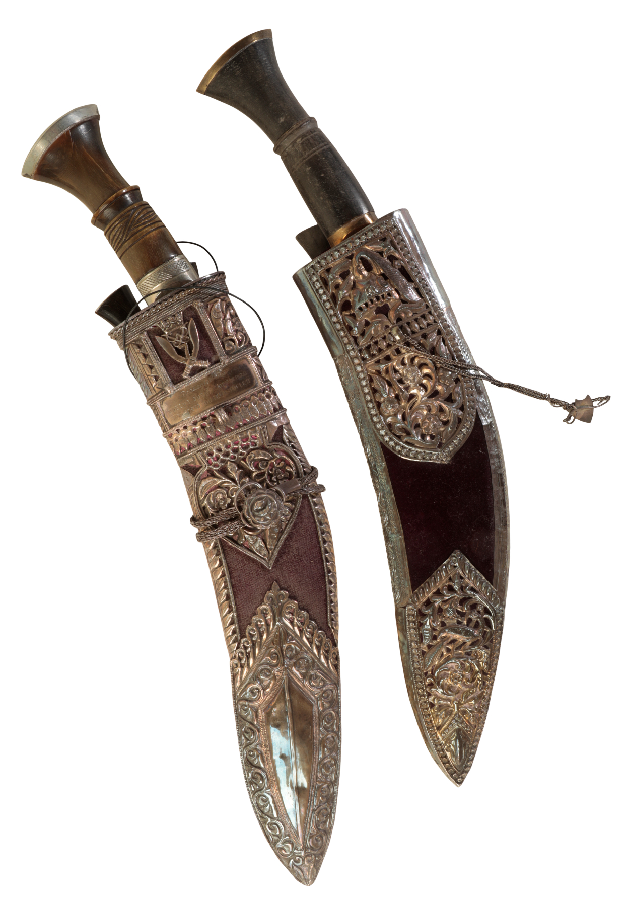 A GURKHA KUKRI KNIFE with an