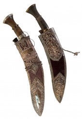 A GURKHA KUKRI KNIFE with an i