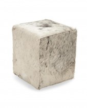 A GUS MODERN COWHIDE POUF OTTO