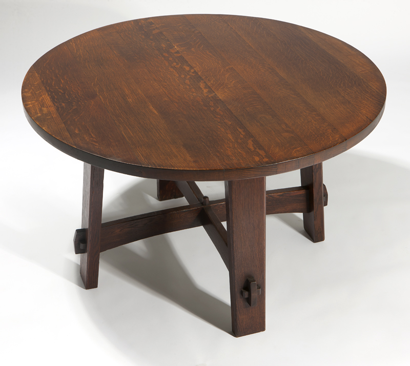 A Gustav Stickley oak library table
