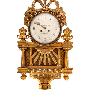 A Gustavian Style Giltwood Wall
